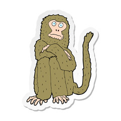 sticker of a cartoon monkey