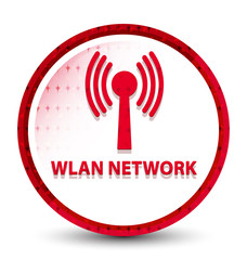 Wlan network misty frozen red round button