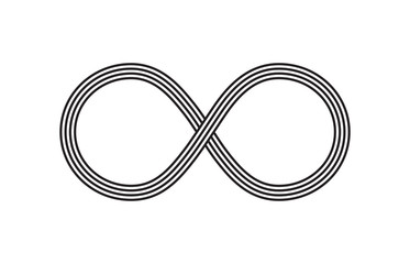 Infinity, Eternity or Moebius Vector Symbol Isolated on White