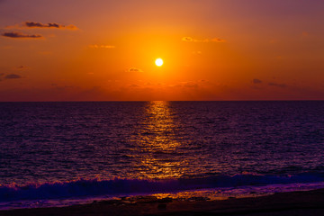 Obraz premium sunset and sea