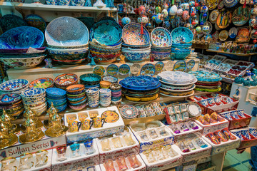 Turkish decorative porcelain  in the Grand Bazaar, Istanbul