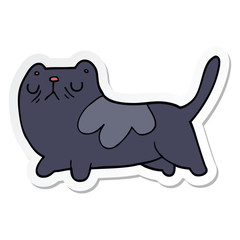 sticker of a cartoon cat