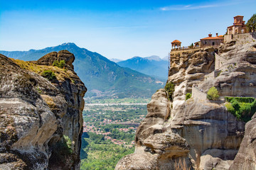 meteora mountain monastery in greece