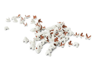 Popcorn isolated on white background. 3d illustration