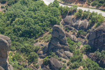 meteora mountain monastery in greece