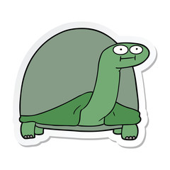 sticker of a cartoon tortoise