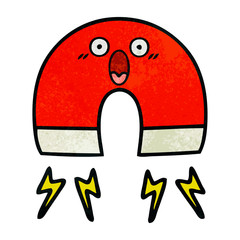 retro grunge texture cartoon magnet