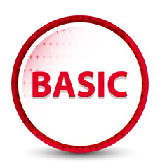 Basic misty frozen red round button