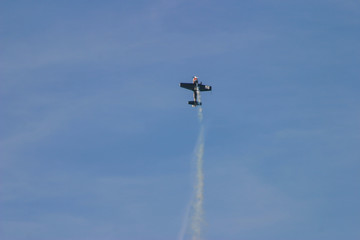 Acrobatic airplane. Air Races. Barcelona. Year 2005