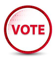 Vote misty frozen red round button