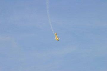 Acrobatic airplane. Air Races. Barcelona. Year 2005