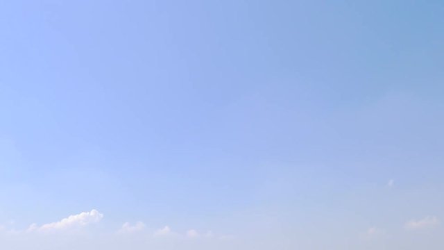 Clouds Timelapse with Clear Sky on Sunny Summer Afternoon