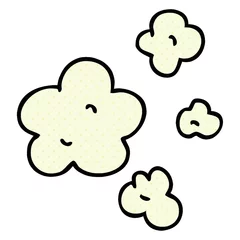 Fototapete Rund quirky comic book style cartoon clouds © lineartestpilot