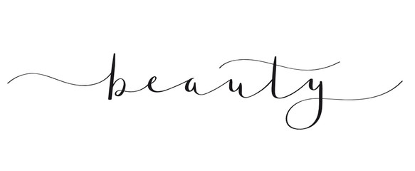 BEAUTY brush calligraphy banner