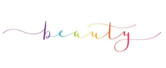 BEAUTY brush calligraphy banner
