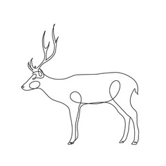 deer continuous line drawing
