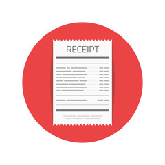 Receipt vector icon.