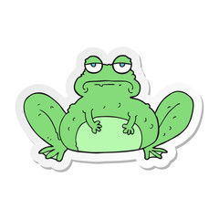 sticker of a cartoon frog