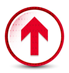 Obraz premium Upload arrow icon misty frozen red round button