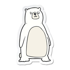 sticker of a cartoon polar bear