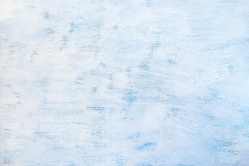 Abstract painted light blue background. Blue wooden texture