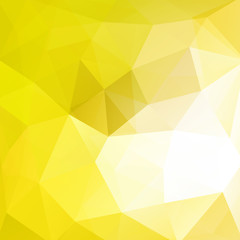 Geometric pattern, polygon triangles vector background in yellow, white tones. Illustration pattern