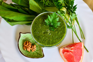 healthy food from fresh herbs