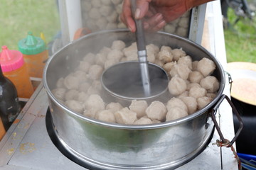 beef meatballs are still hot