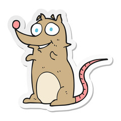 sticker of a cartoon mouse