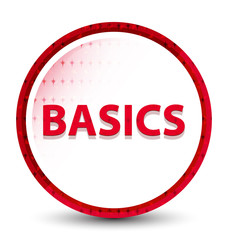 Basics misty frozen red round button