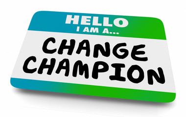 Change Champion Agent Name Tag 3d Illustration