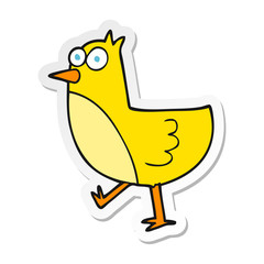 sticker of a cartoon bird