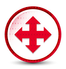 Move icon misty frozen red round button