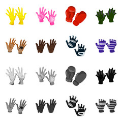 Fototapeta premium Vector illustration of silhouette and safety sign. Collection of silhouette and comfort stock vector illustration.