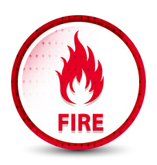 Fire misty frozen red round button