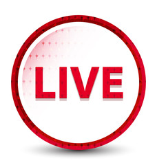 Live misty frozen red round button