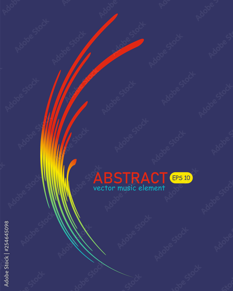 Poster abstract background with a colored dynamic wave