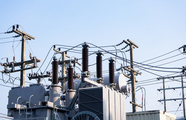 High voltage transformer with power supply station