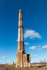 Fototapeta premium Ruins of a paper factory in Tukums, Latvia
