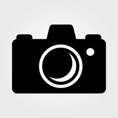 Camera Icon isolated on white background. Vector illustration.