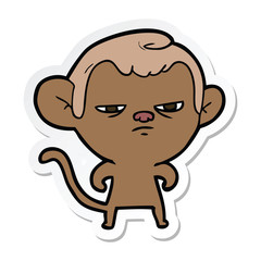 sticker of a cartoon monkey