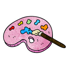 quirky hand drawn cartoon art pallette