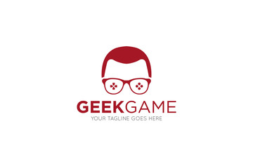 geek logo and icon vector illustration design template