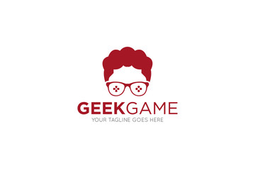 geek logo and icon vector illustration design template