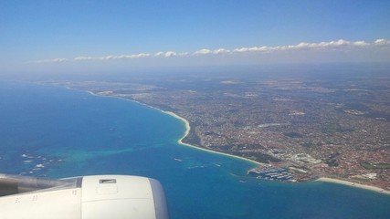 Aerial view of the Western Australian coast in the vicinity of Perth, Western Australia, Australia