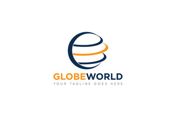 globe logo and icon Vector illustration design Template
