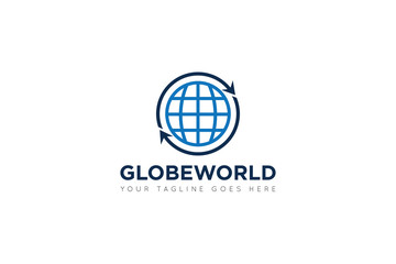 globe logo and icon Vector illustration design Template
