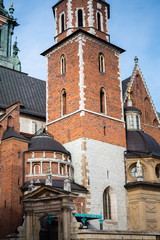 Fototapeta na wymiar Historic castle Vavel,Krakow,Poland.