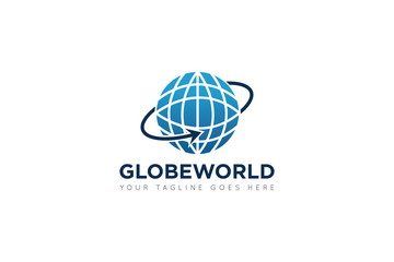 globe logo and icon Vector illustration design Template