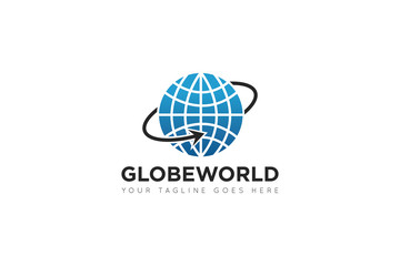 globe logo and icon Vector illustration design Template